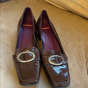 Brown Patent Leather Loafers